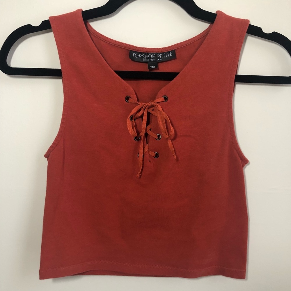 TopShop Lace Up Croptop